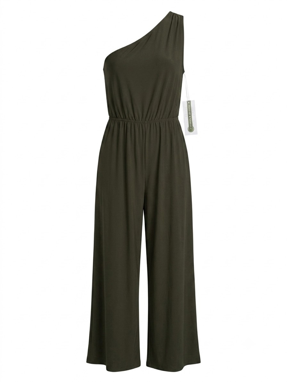 Threads 4 Thought Black One-Shoulder Wide-Leg Jumpsuit